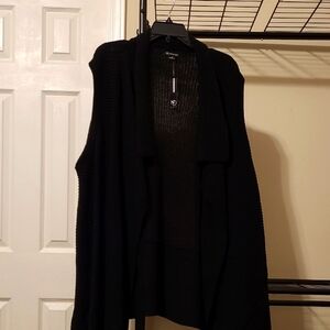 NWT New Directions Women's Black Sleeveless Shrug size 3X